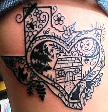 Texas Heart Home Tattoo By Michael Williams At Affinity Tattoo In Austin Tx State Tattoos Tattoos Tattoos And Piercings