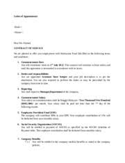 Use an employment agreement to protect both employees and employers. Letter Of Appointment Letter Of Appointment Date Name Dear Mr Ahmad Contract Of Service We Are Pleased To Offer You Employment With Nutrisanne Course Hero