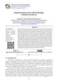 Pdf Implementation Of Art And Technology In Batik Purwakarta
