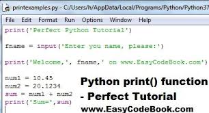 Python Print Function Printing Output Easycodebook Com Python Print Python Print