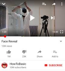 The face reveal video by howtobasic but it's played backwards, in reverse. Howtobasic Reveals His Face Album On Imgur