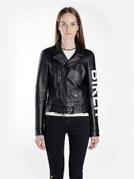 Off White Off White C O Virgil Abloh Black Leather Biker Jacket
