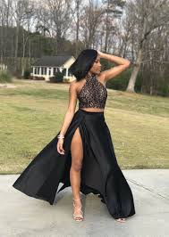 Black And Gold 2 Piece Prom Dress Pin On Wedding Shit