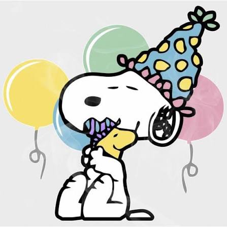 Comic Classics Snoopy & Woodstock Birthday Hug Vinyl Iron-On Decal