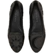 Alexander Mcqueen 10mm Star Moon Embroidered Calf Loafers Black 695 Found On Polyvore Black Suede Shoes Black Loafer Shoes Sensible Shoes