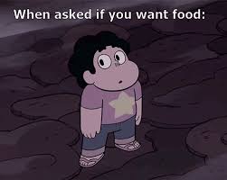 When Asked If You Want Food Gif Steven Universe Funny Steven Universe Gif Steven Universe