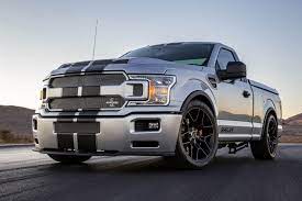 The exterior has a meaner and more aero look, while the interior has stylish shelby amenities. F 150 Super Snake Sport