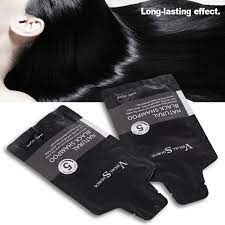2pcs Natural Black Hair Shampoo White Hair Removal Dye Hair Coloring Shampoo With Disposable Glove Clic Black Hair Shampoo Hair Color Shampoo Color Shampoo