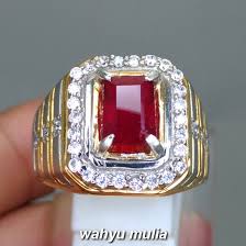 Lagi bingung cari cincin lamaran titanium? Batu Cincin Akik Natural Ruby Merah Delima Merah Tua Asli Kode 1267 Wahyu Mulia
