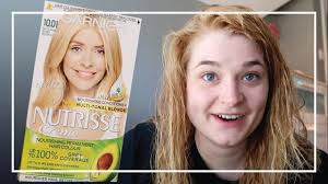 I wanted to do a review because i was super nervous about it and i wanted people to be able to see a. Box Dye Blonde Garnier Nutrisse 10 01 Youtube