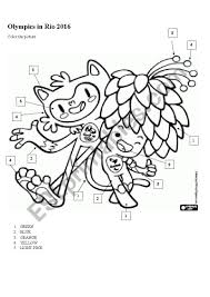 I looked through a lot of rio printables, and these olympics coloring pages at the imagination box are my favorite. Olympics Coloring And Body Parts Esl Worksheet By Naarajulia