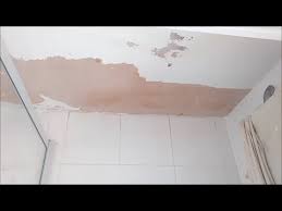 It has a sand texture finish, as do all the ceilings in the home. How To Fix Paint Peeling Off The Bathroom Ceiling Youtube