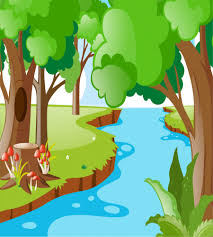 تصميم رسم اشجار حول نهر صغير ملف مفتوح اكثر من مميز Background Design Anime Art Nature Backgrounds