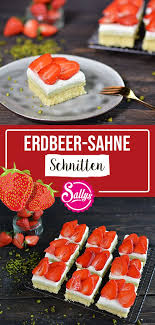 Erdbeer Sahne Schnitten Mit Pistaziencreme Pistazien Creme Erdbeerkuchen Rezept Schnittchen