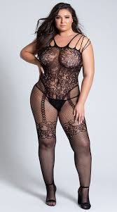 In order to use these, youll have to clip them on to a matching band that stretches around the waist. Plus Size Fishnet Lingerie Fishnet Stockings Bodystockings