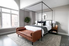 Accent wall, accessories, diy projects! A Modern Master Bedroom Makeover In The City Of Chicago Diy Playbook