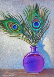 Veronica Winters Still Life With Feathers Colored Pencil Peacock Drawing Color Pencil Drawing Colored Pencil Artwork