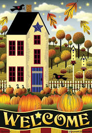Amazon Com Autumn House Garden Flag Outdoor Flags Patio Lawn Garden Fall House Flags House Flags Autumn Home