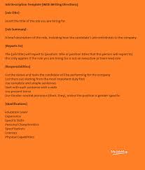 Job Description Samples 2020 Myjobmag