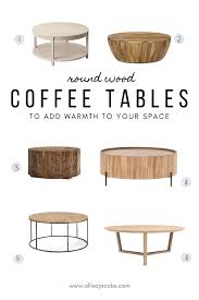 The coffee table comes in two sizes: 6 Amazing Round Wood Coffee Tables For Instant Warmth Allisa Jacobs