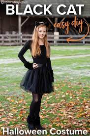 Easy Cat Costume How To Make A Gorgeous Black Cat Costume Black Cat Costumes Cat Halloween Costume Black Cat Halloween Costume