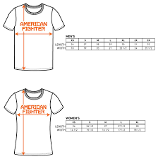 sizing chart american fighter