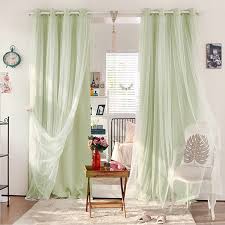Urijk Light Green Blackout Curtains Double Layer White Tulle Lace Curtains With Bedroom Living Room Cloth Window Curtain Buy At The Price Of 16 04 In Aliexpress Com Imall Com