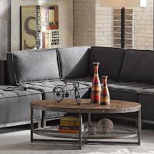 Shop for oval coffee table in coffee tables. Brown Wooden And Metal Sheridan Oval Coffee Table Kirklands