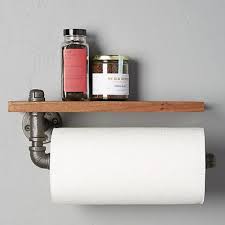 Hodedah wheeled kitchen island with spice rack and towel holder, white/beech. 15 Best Paper Towel Holders And Dispensers 2018 Unique Paper Towel Holders