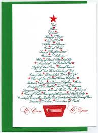 Christmas Tree Names Of Jesus Christian Christmas Names Of Jesus Christmas Cards