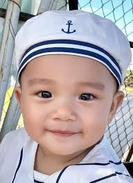 Ahoy, Captain 💙⚓️ 5 months old and sailing through life with the biggest  smiles that light up Mama and Papa's days. Our second baby boy, our tiny  captain and our blessing. We