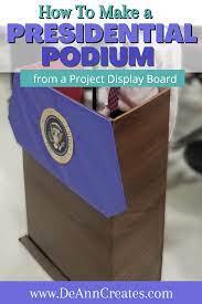How To Make A Presidential Podium In 2021 Kids Crafts Ornaments Cardboard Crafts Kids Kids Craft Christmas Cards