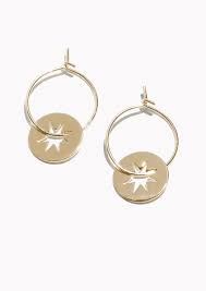 Other Stories Star Charm Hoop Earrings In Gold Tiny Hoop Earrings Hoop Earrings White Diamond Earrings
