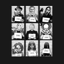 Black And White Horror Movies List Horror Prison Horror Movie Mashup T Shirt The Shirt List Horror Movie Icons Horror Movies Funny Horror Movie Tattoos