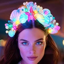 Amazon.com : JEAIRTS Light Up Bow Headband Glow Flower Headpiece Led Daisy  Hair Accessories for Women : Beauty & Personal Care