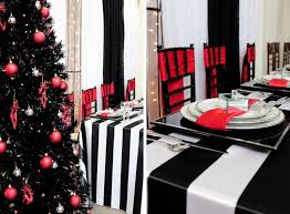 Black And White Christmas Table Decorations Black White Red Christmas Table Decor Red White Christmas Red Christmas Red Christmas Decor