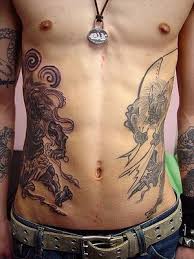 Beautiful, sexy, hot side tattoos for girls. Raijin Fujin Rib Tattoos For Guys Tattoos For Guys Side Tattoos