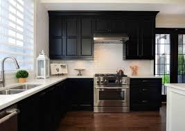 Black White Wood Kitchen Black Kitchen Cabinets Black Kitchens White Kitchen Countertops