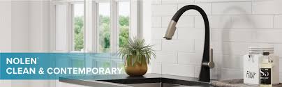Find high end kitchen faucet. Kraus Kpf 1673chwh Nolen Dual Function Pull Faucets For Kitchen Sinks Single Handle 16 3 8 Inch Matte White Chrome Amazon Com