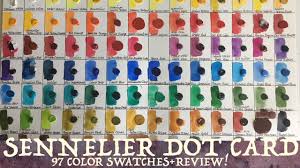 sennelier watercolor dot card swatching review