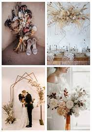 Opt for half and half. Wedding Flowers Dried Flowers Wedding