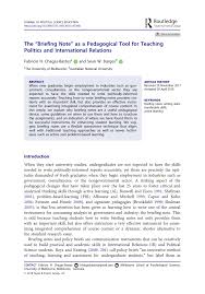 Meeting briefing template creative images. Pdf The Briefing Note As A Pedagogical Tool For Teaching Politics And International Relations