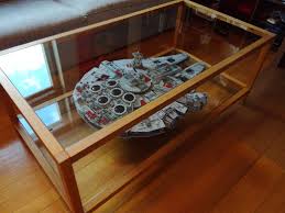So I Built A Big Millenium Falcon Star Wars Post Lego Display Lego Display Case Display Coffee Table