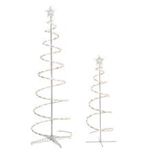 Home Accents Holiday 2 Piece Led Spiral Tree Spiral Christmas Tree Spiral Tree Plastic Outdoor Christmas Decorations