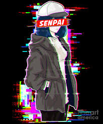 Animated gif uploaded by moonstuffs. Senpai Vaporwave Aesthetic Anime Girl Digital Art By The Perfect Presents