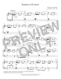 Three sonatas for violin and piano; Domenico Scarlatti Sonata In D Minor L 423 Sheet Music Pdf Notes Chords Classical Score Piano Solo Download Printable Sku 184025