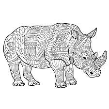 Rinoceronte, el, alexander scott, $179.00. Libro Para Colorear Rinoceronte Para La Ilustracion Vectorial Adultos Illustration Vectorielle Coloriage Coloriage Animaux