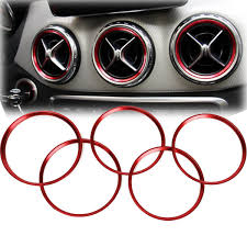 5pcs Air Outlet Decorative Ring For Mercedes Benz A Class A180 A200 A250 W176 Benz A Class Mercedes Mercedes Benz