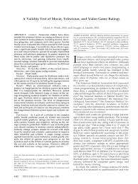 Log in to finish your rating parental guidance. Pdf A Validity Test Of Movie Television And Video Game Ratings