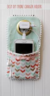 Easy Diy Phone Charger Holder Sewing Flamingo Toes Easy Crafts For Teens Quick Crafts Crafts For Teens